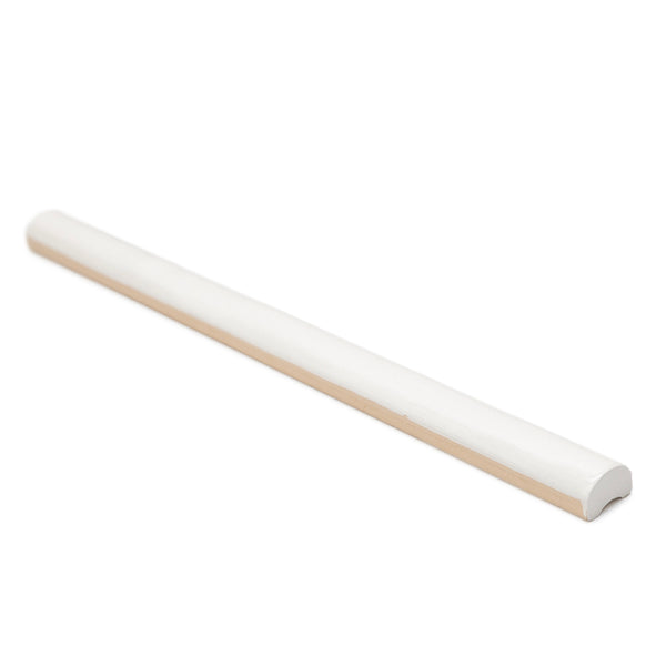 Waverly 0.8"x12" All White Ceramic Glossy Pencil