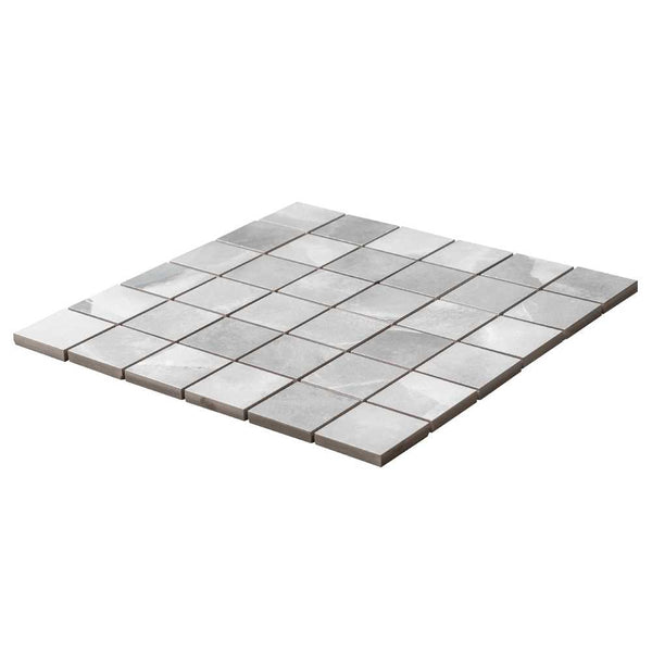 Geo Lust 2" x 2" Grey Porcelain Matte Mosaic