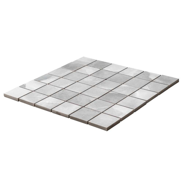 Geo Lust 2"x2" Grey Porcelain Matte Mosaic