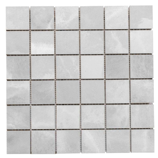 Geo Lust 2" x 2" Grey Porcelain Matte Mosaic