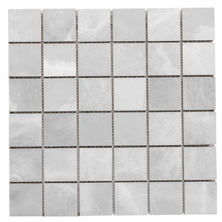 Geo Lust 2"x2" Grey Porcelain Matte Mosaic