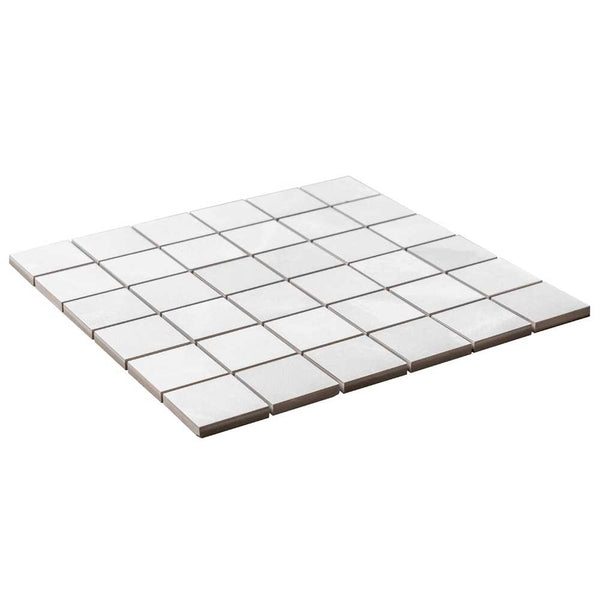 Geo Lust 2" x 2" White Porcelain Matte Mosaic