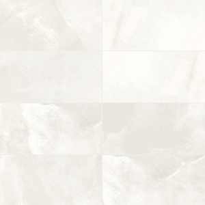 Geo Lust 12" x 24" White Porcelain Polished Tile