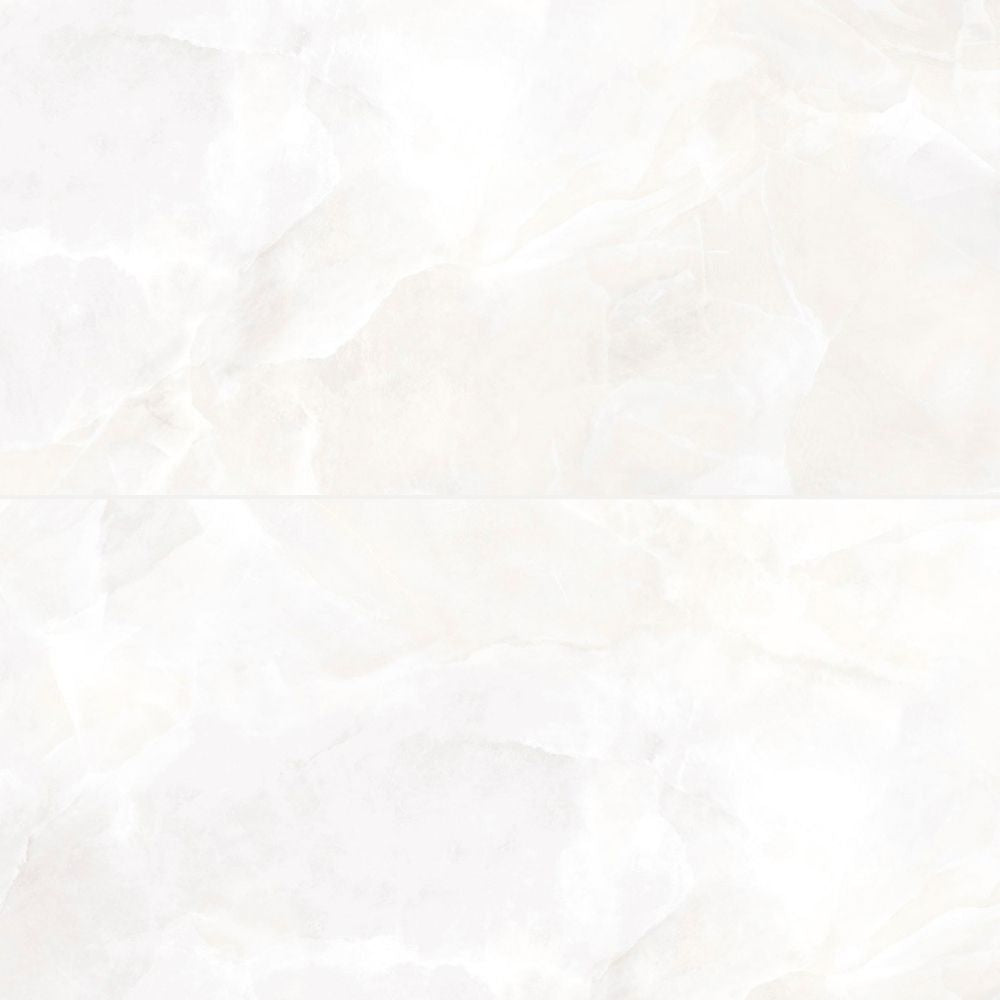 Geo Lust 24"x48" White Porcelain Polished Tile