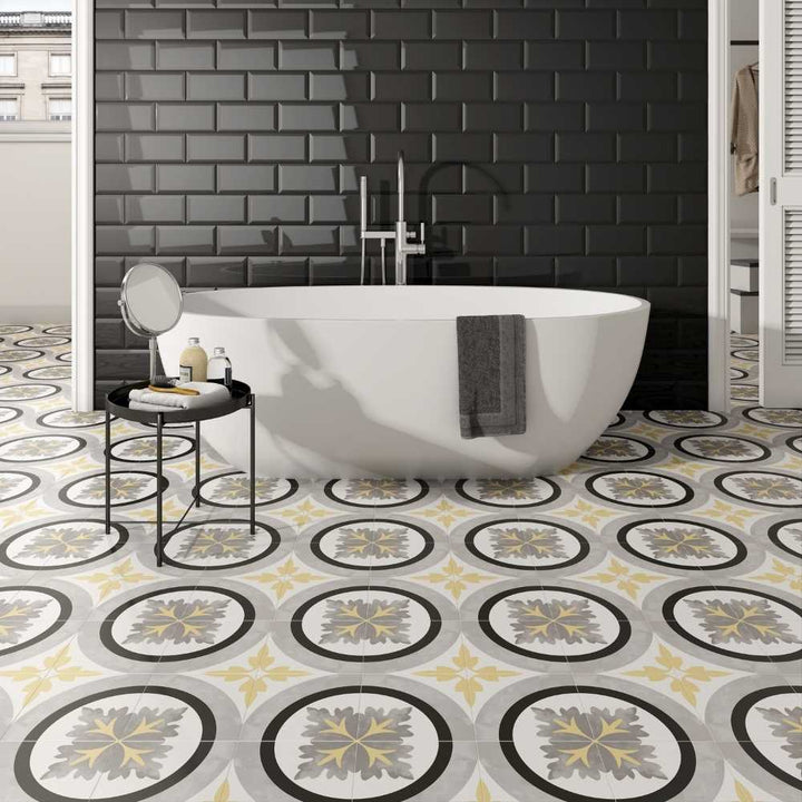 DaVinci 7.9" x 7.9" Porcelain Patterned Wall & Floor Tile