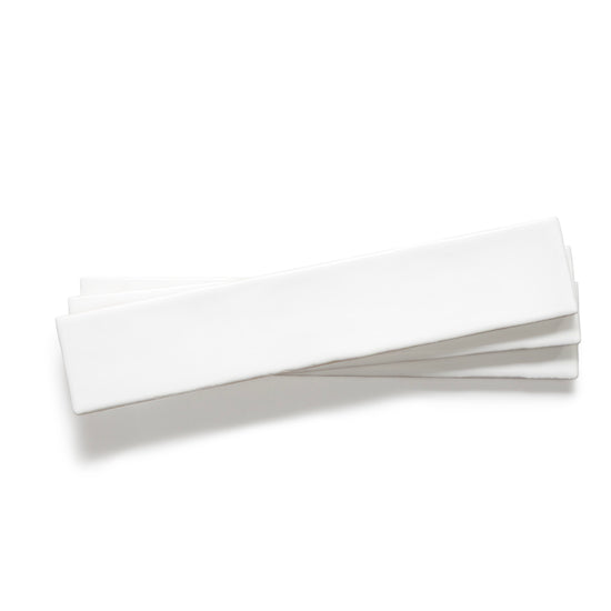 Watercolor 2"x10" Blanco Ceramic Glossy Tile
