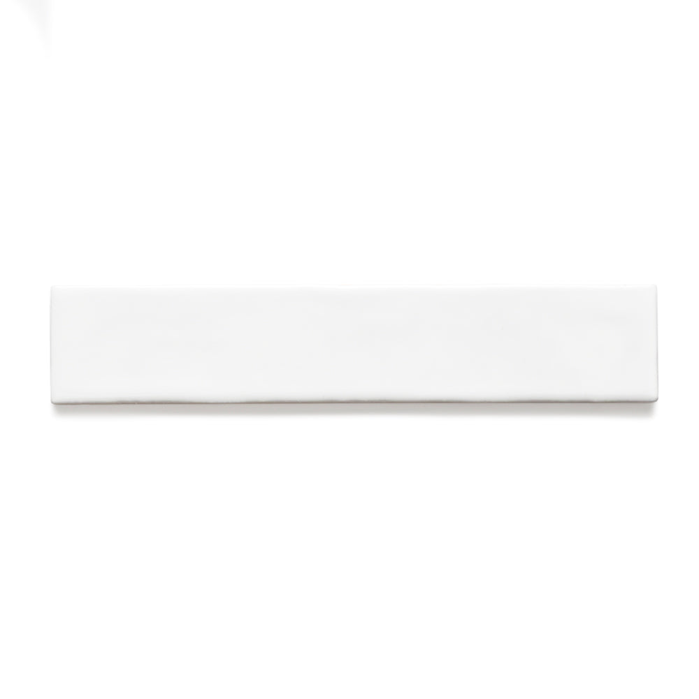 Watercolor 2"x10" Blanco Ceramic Glossy Tile