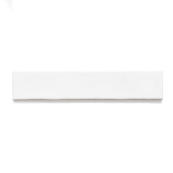 Watercolor 2"x10" Blanco Ceramic Glossy Tile