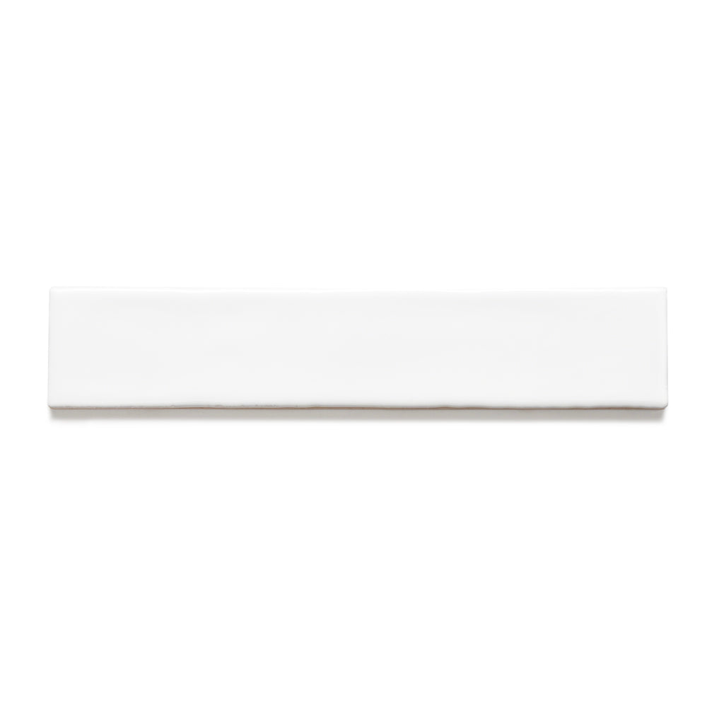 Watercolor 2"x10" Blanco Ceramic Glossy Tile