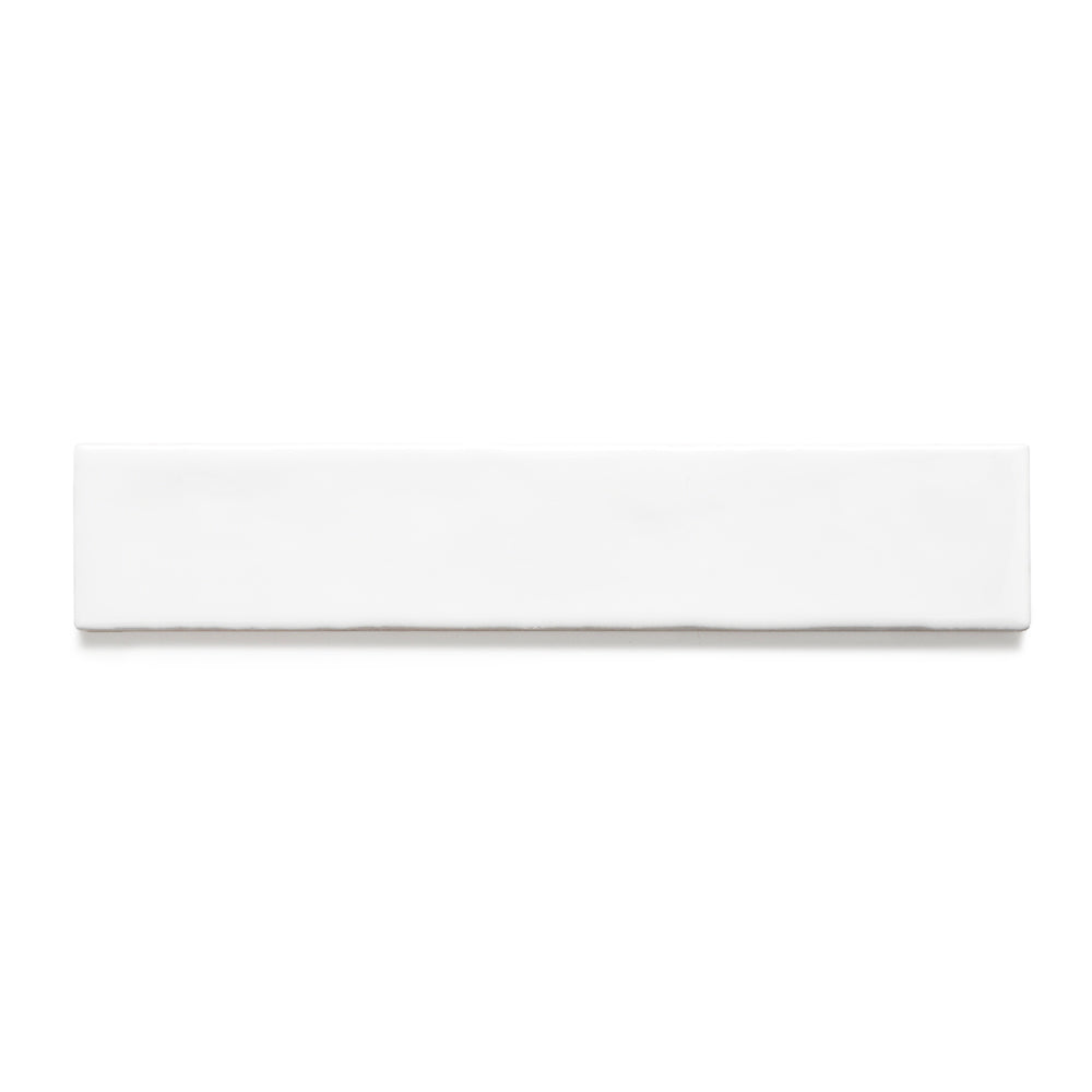 Watercolor 2"x10" Blanco Ceramic Glossy Tile