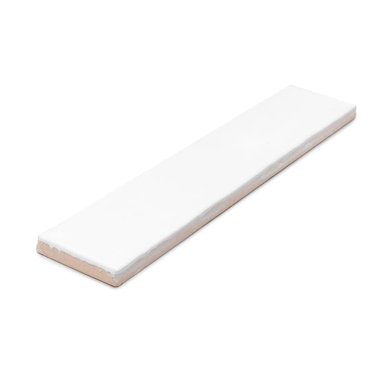 Watercolor 2"x10" Blanco Ceramic Glossy Tile