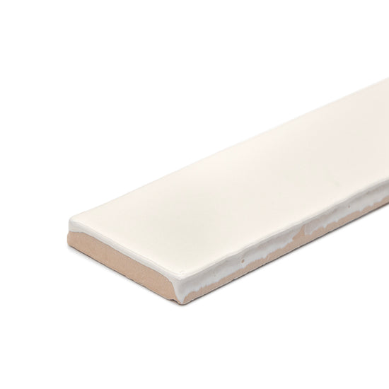 Watercolor 2"x10" Crema Ceramic Glossy Tile