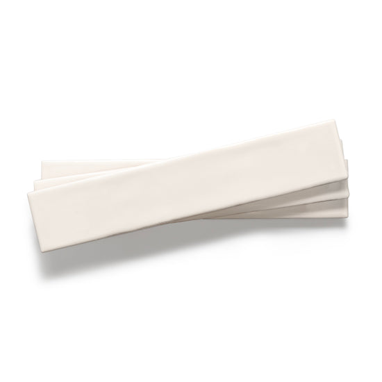 Watercolor 2"x10" Crema Ceramic Glossy Tile