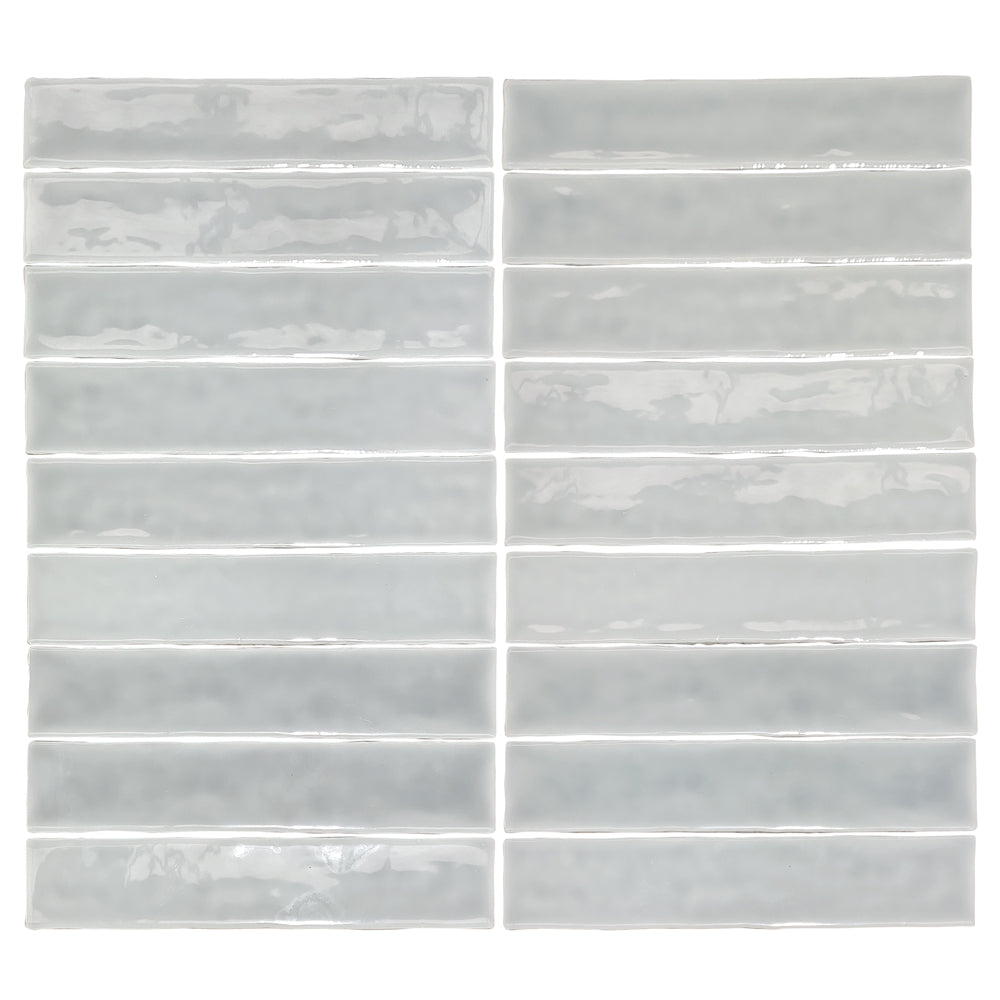 Watercolor 2"x10" Gris Ceramic Glossy Tile