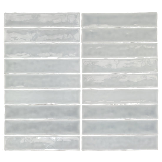 Watercolor 2"x10" Gris Ceramic Glossy Tile