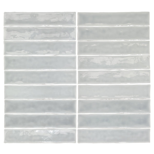 Watercolor 2"x10" Gris Ceramic Glossy Tile