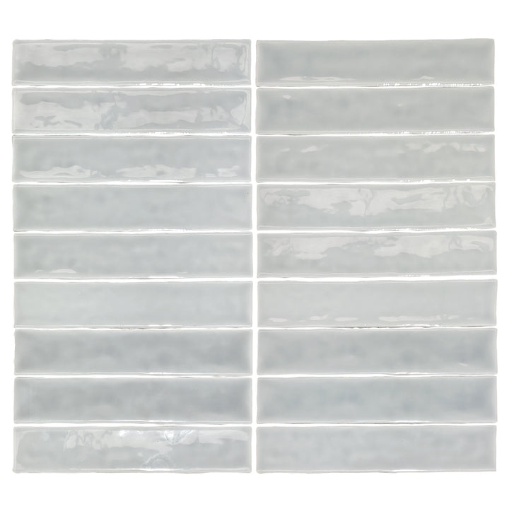 Watercolor 2"x10" Gris Ceramic Glossy Tile
