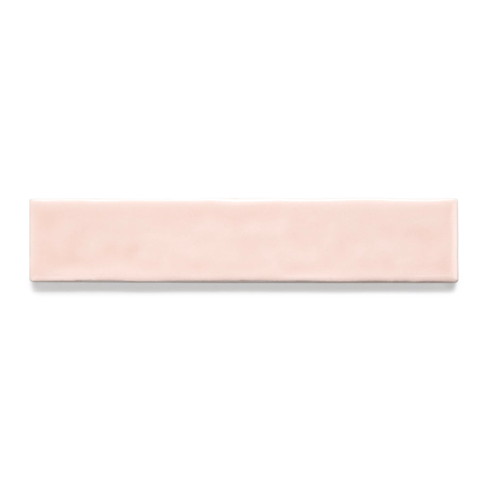 Watercolor 2"x10" Rosa Ceramic Glossy Tile