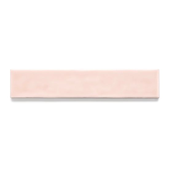 Watercolor 2"x10" Rosa Ceramic Glossy Tile