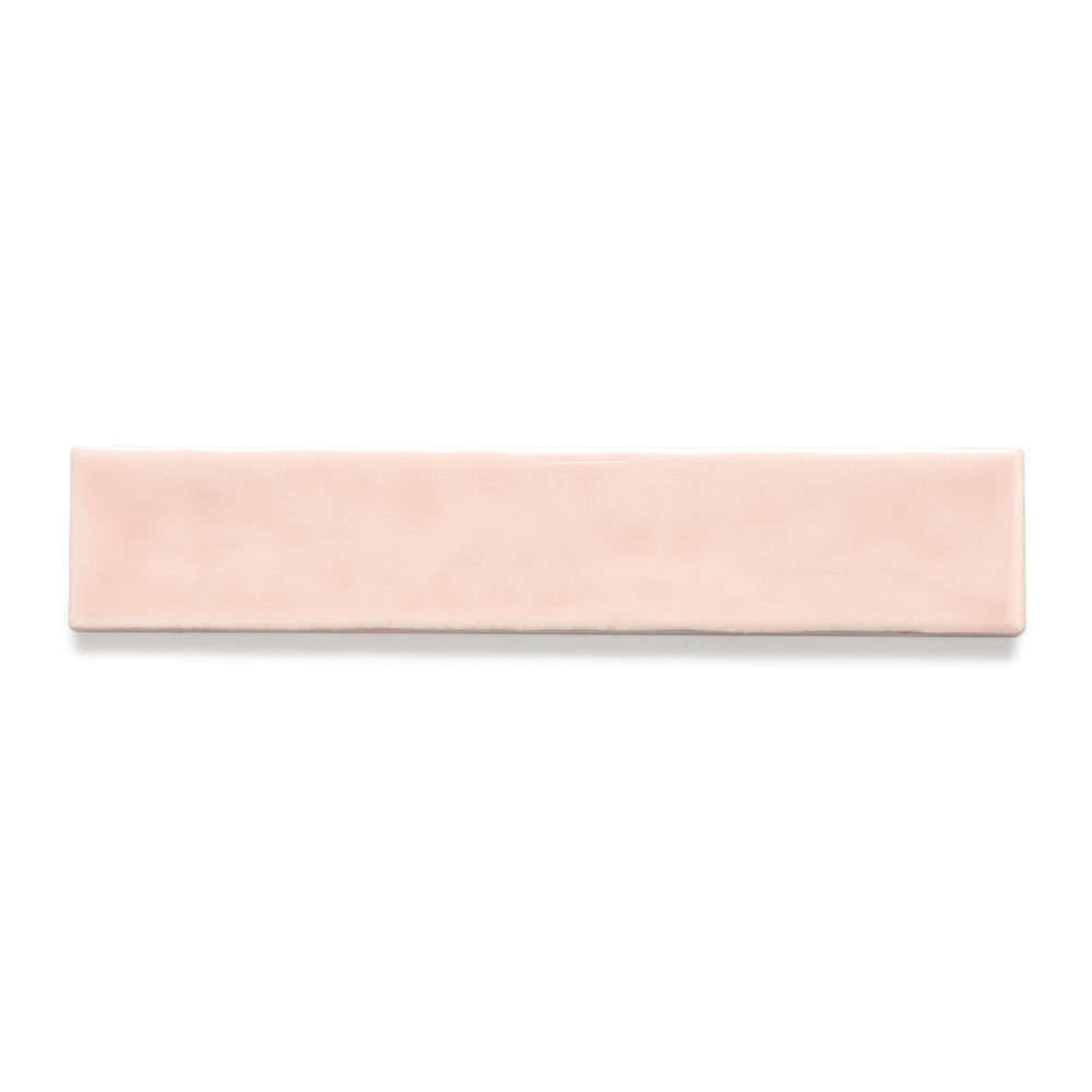 Watercolor 2"x10" Rosa Ceramic Glossy Tile