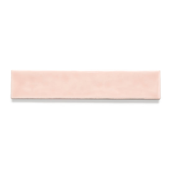 Watercolor 2"x10" Rosa Ceramic Glossy Tile