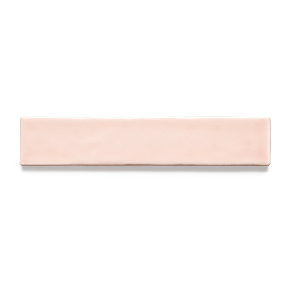 Watercolor 2"x10" Rosa Ceramic Glossy Tile