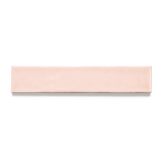 Watercolor 2"x10" Rosa Ceramic Glossy Tile