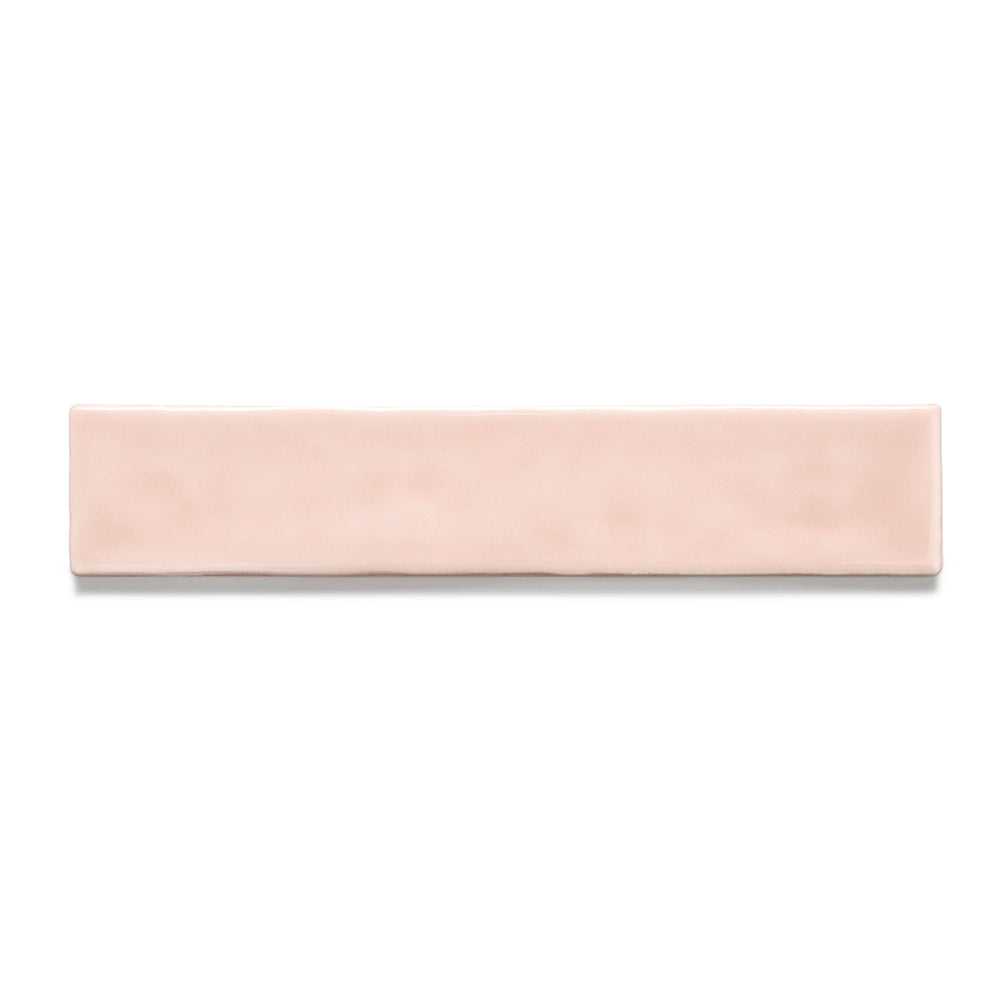 Watercolor 2"x10" Rosa Ceramic Glossy Tile