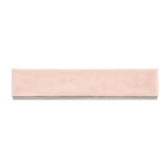 Watercolor 2"x10" Rosa Ceramic Glossy Tile