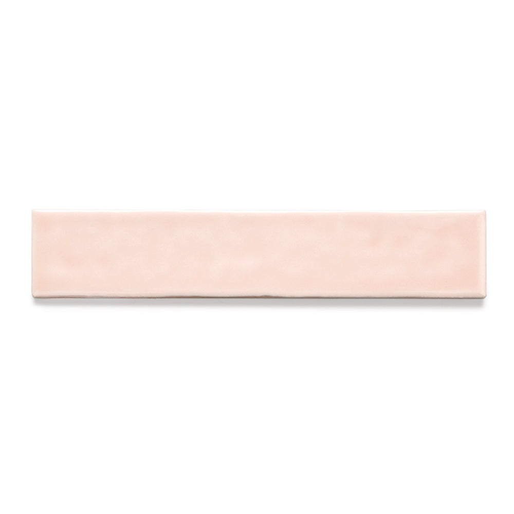 Watercolor 2"x10" Rosa Ceramic Glossy Tile
