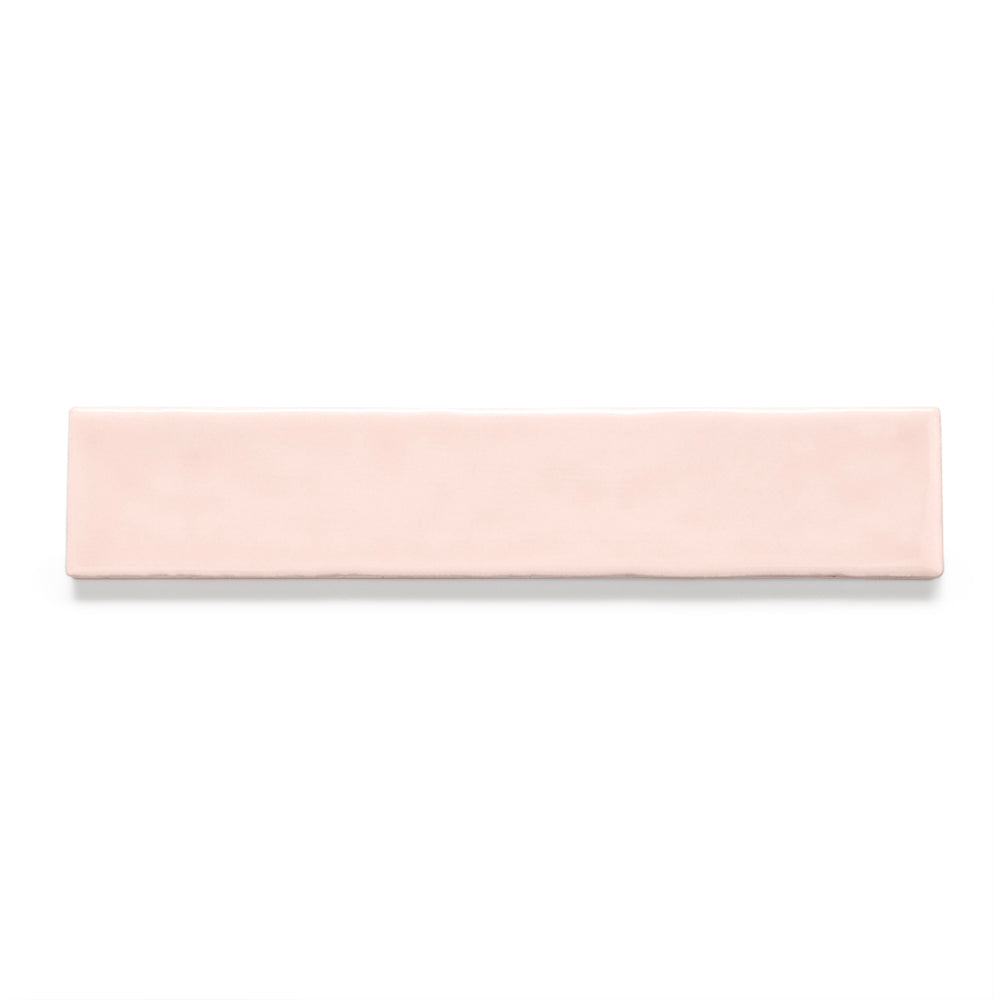 Watercolor 2"x10" Rosa Ceramic Glossy Tile