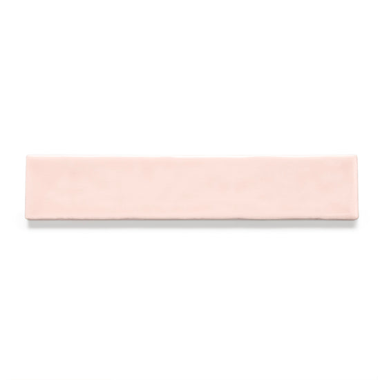 Watercolor 2"x10" Rosa Ceramic Glossy Tile