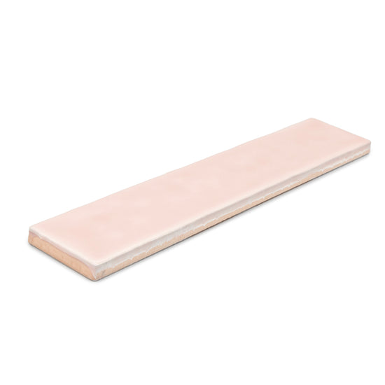 Watercolor 2"x10" Rosa Ceramic Glossy Tile