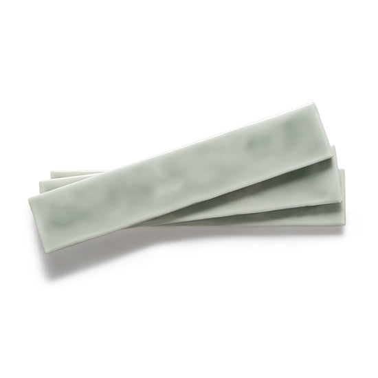 Watercolor 2"x10" Sage Ceramic Glossy Tile