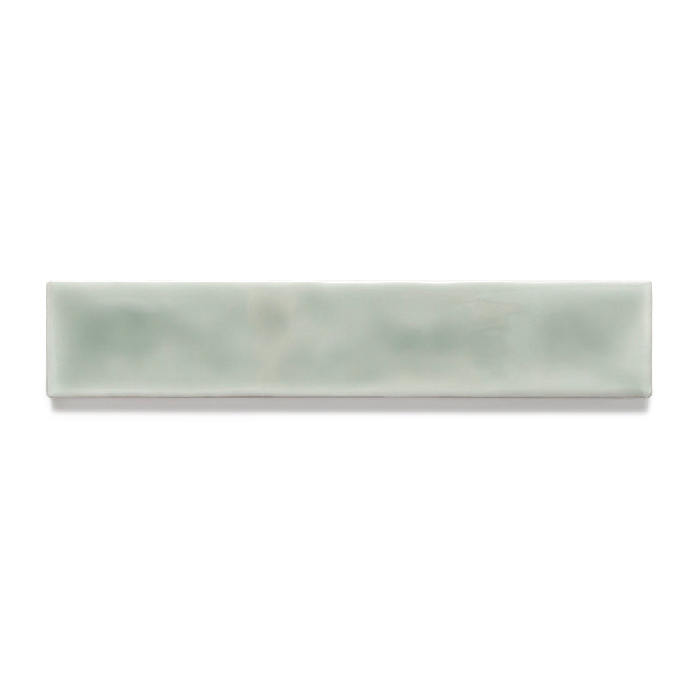 Watercolor 2"x10" Sage Ceramic Glossy Tile