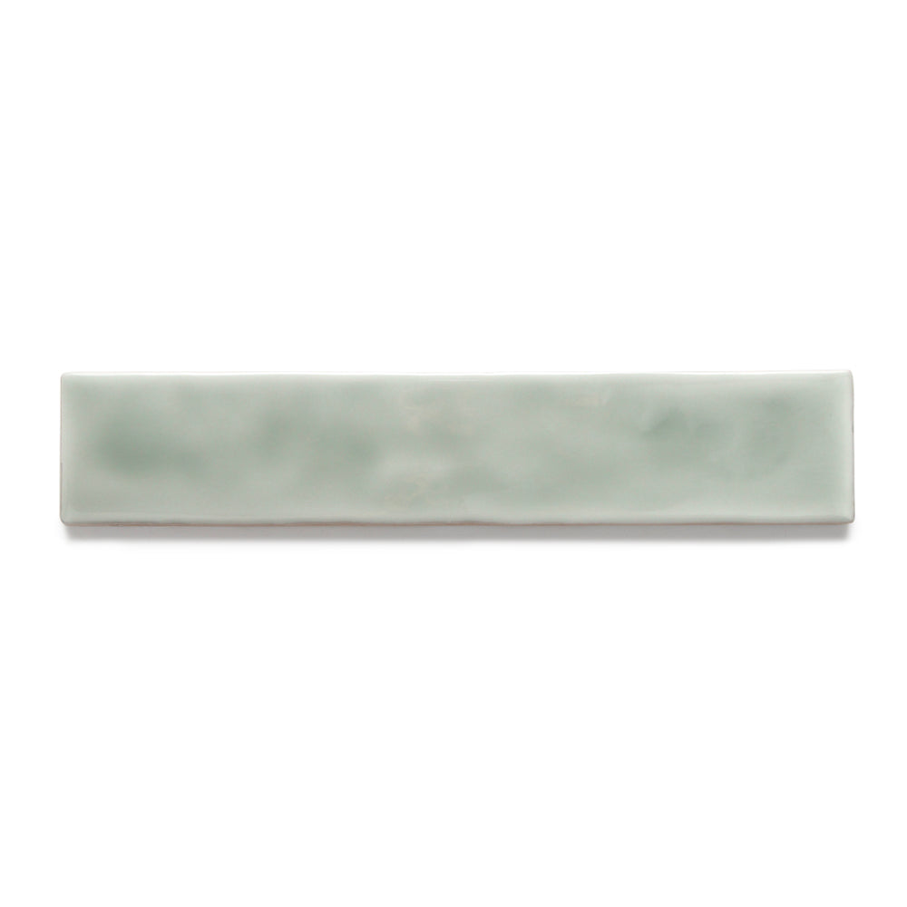 Watercolor 2"x10" Sage Ceramic Glossy Tile