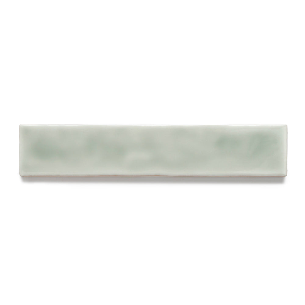 Watercolor 2"x10" Sage Ceramic Glossy Tile