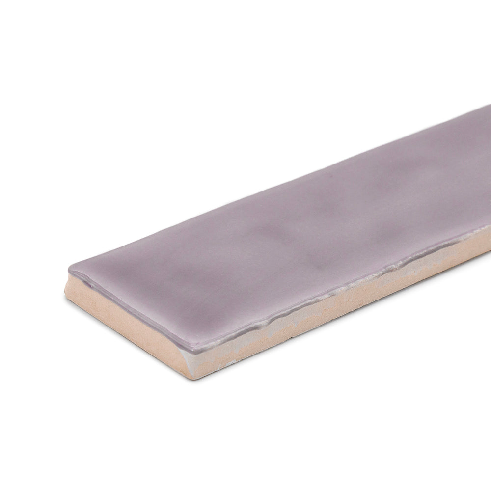 Watercolor 2"x10" Viola Ceramic Glossy Tile