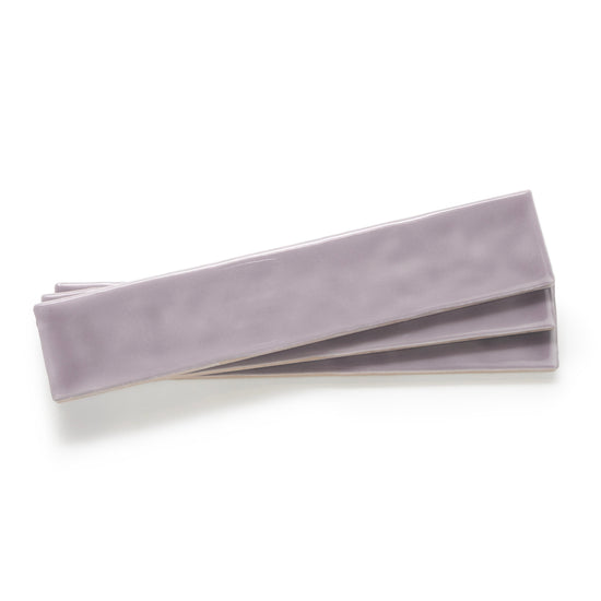 Watercolor 2"x10" Viola Ceramic Glossy Tile