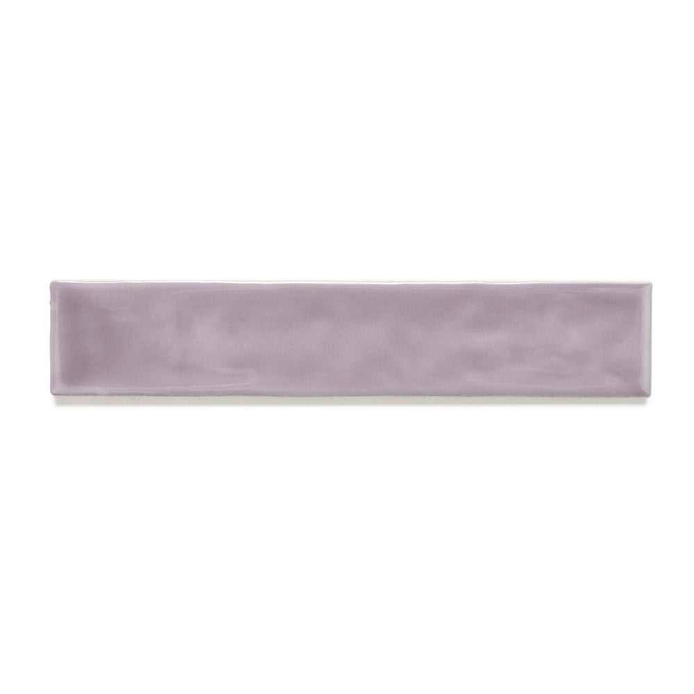 Watercolor 2"x10" Viola Ceramic Glossy Tile