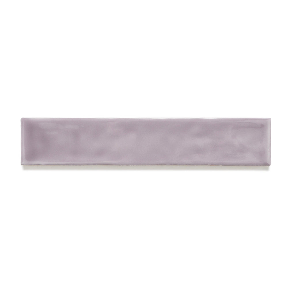 Watercolor 2"x10" Viola Ceramic Glossy Tile