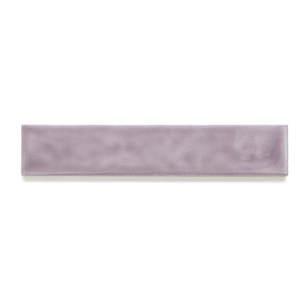 Watercolor 2"x10" Viola Ceramic Glossy Tile