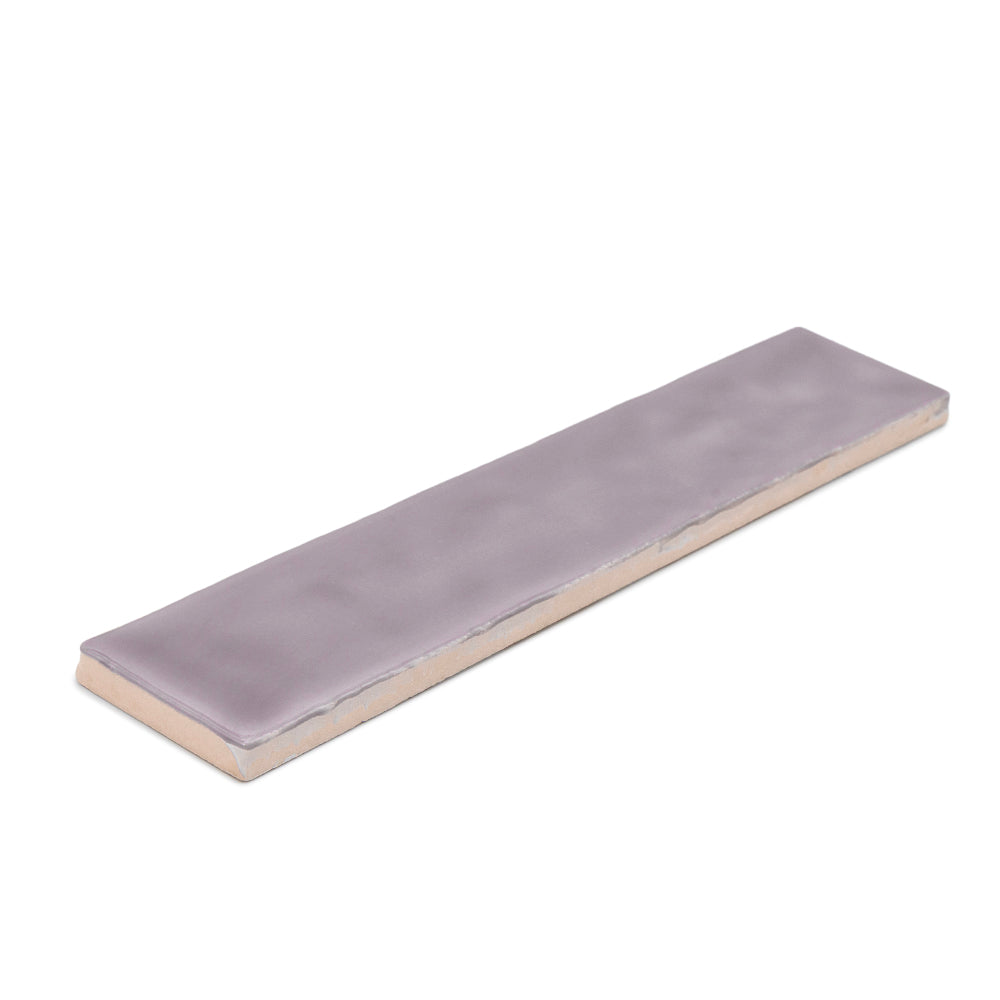 Watercolor 2"x10" Viola Ceramic Glossy Tile