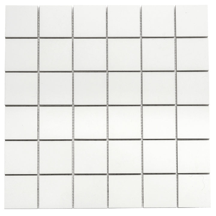 Penthouse 2"x2" White Porcelain Matte Mosaic