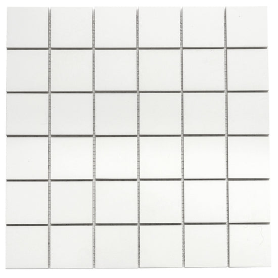 Penthouse 2"x2" White Porcelain Matte Mosaic