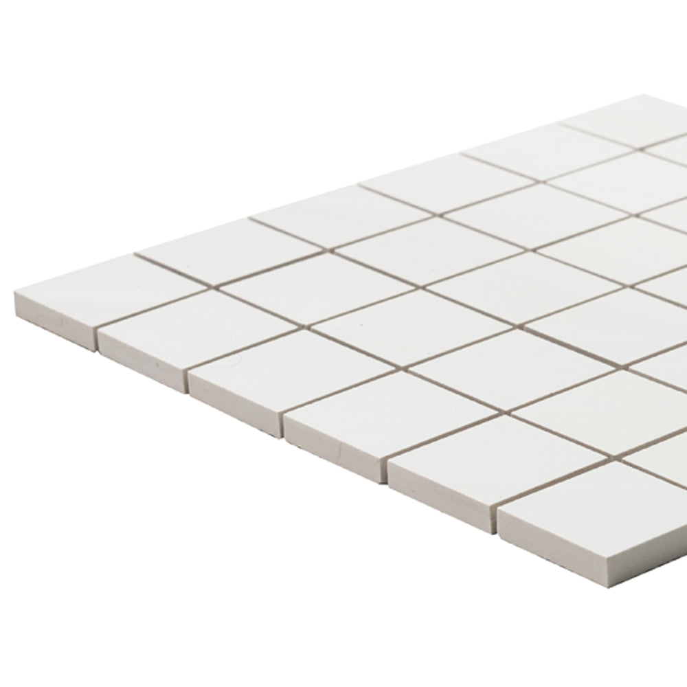Penthouse 2"x2" White Porcelain Matte Mosaic