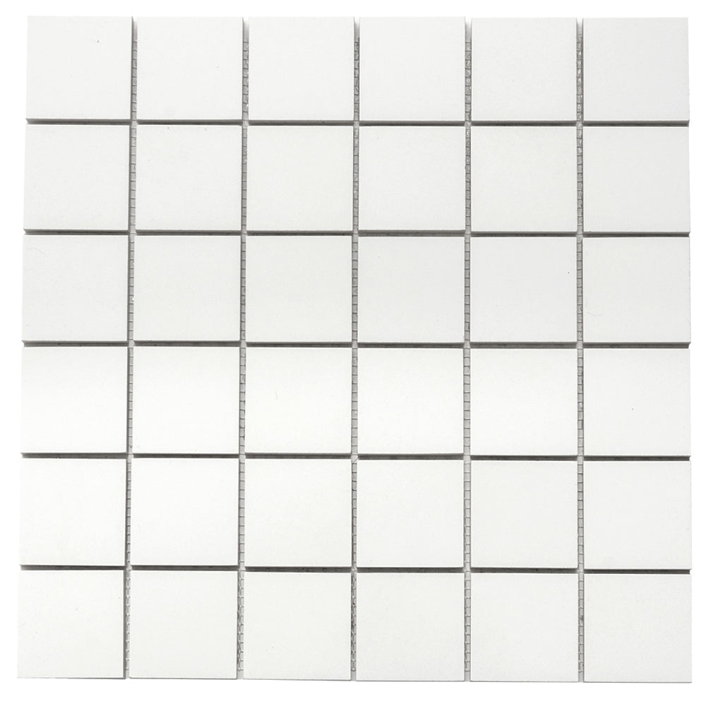 Penthouse 2"x2" White Porcelain Matte Mosaic