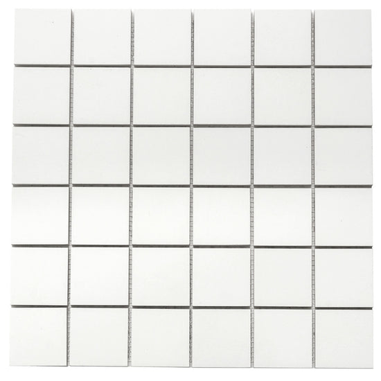 Penthouse 2"x2" White Porcelain Matte Mosaic