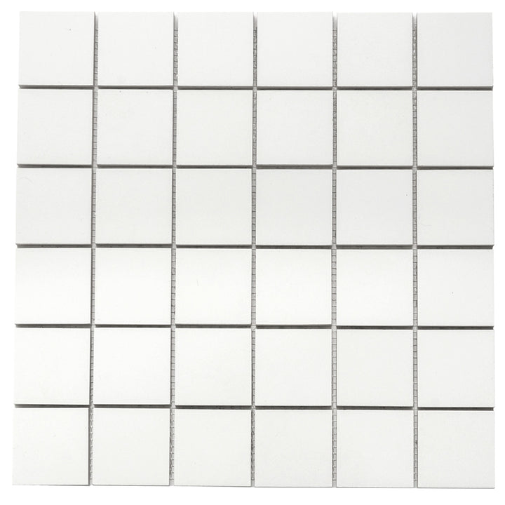 Penthouse 2"x2" White Porcelain Matte Mosaic