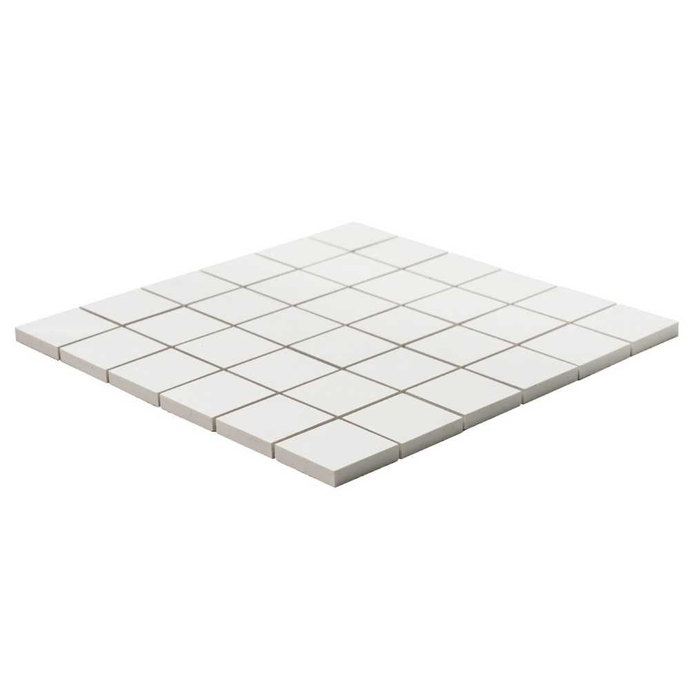 Penthouse 2"x2" White Porcelain Matte Mosaic